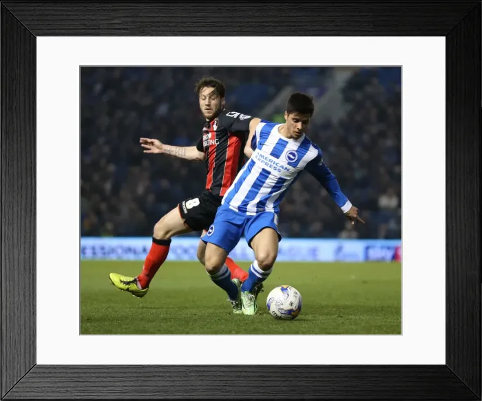 Framed Print : Joao Carlos Teixeira in Action: Brighton Midfielder Fights for Possession against AFC Bournemouth (April 2015) Framed Print : Joao Carlos Teixeira in Action: Brighton Midfielder Fights for Possession against AFC Bournemouth (April 2015)