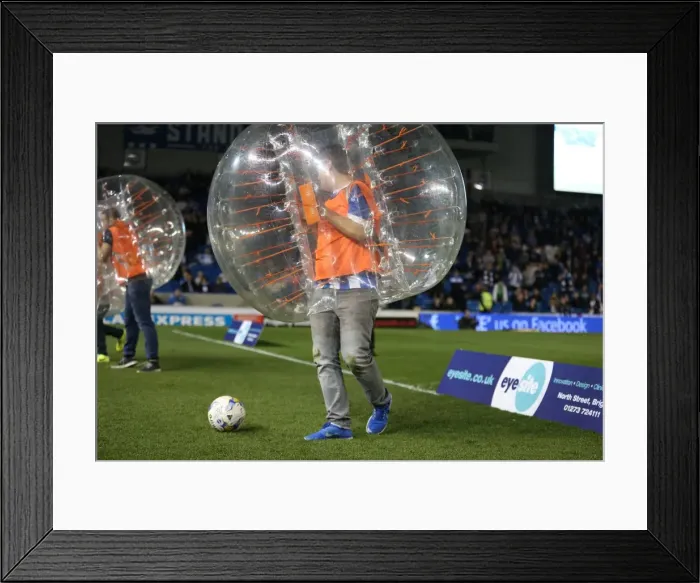 Framed Print : Zorb Football Action: Brighton and Hove Albion vs. AFC Bournemouth (10APR15) Framed Print : Zorb Football Action: Brighton and Hove Albion vs. AFC Bournemouth (10APR15)