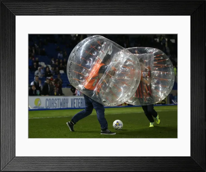 Framed Print : Zorb Football: Brighton and Hove Albion vs. AFC Bournemouth, Sky Bet Championship 2015 (10APR15) Framed Print : Zorb Football: Brighton and Hove Albion vs. AFC Bournemouth, Sky Bet Championship 2015 (10APR15)