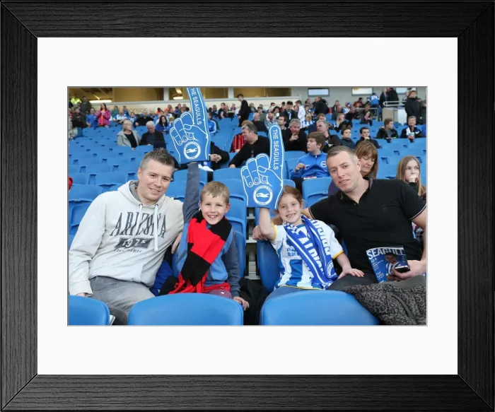 Framed Print : Brighton and Hove Albion Fans in Full Throat: Sky Bet Championship Showdown vs. Huddersfield Town (14 April 2015) Framed Print : Brighton and Hove Albion Fans in Full Throat: Sky Bet Championship Showdown vs. Huddersfield Town (14 April 2015)