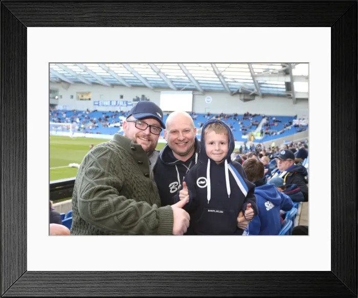 Framed Print : Brighton and Hove Albion FC: A Sea of Colors as Fans Roar Against Huddersfield Town (14APR15) Framed Print : Brighton and Hove Albion FC: A Sea of Colors as Fans Roar Against Huddersfield Town (14APR15)