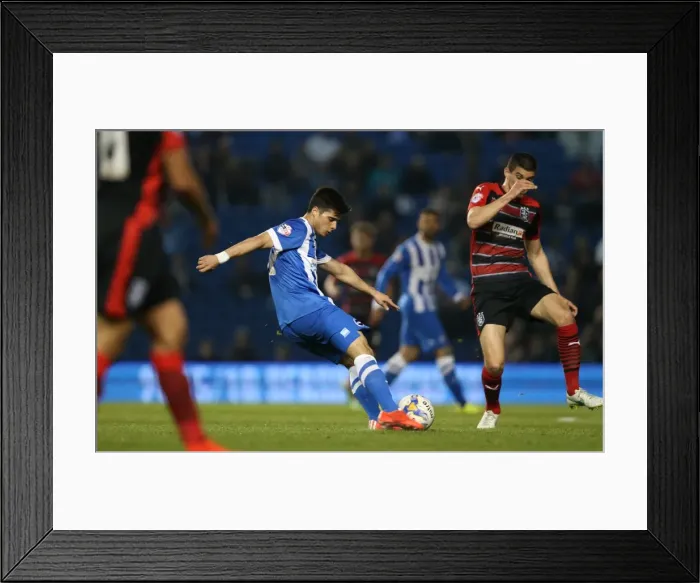 Framed Print : Joao Carlos Teixeira in Action: Brighton Midfielder Fights for Possession against Huddersfield Town (April 2015) Framed Print : Joao Carlos Teixeira in Action: Brighton Midfielder Fights for Possession against Huddersfield Town (April 2015)
