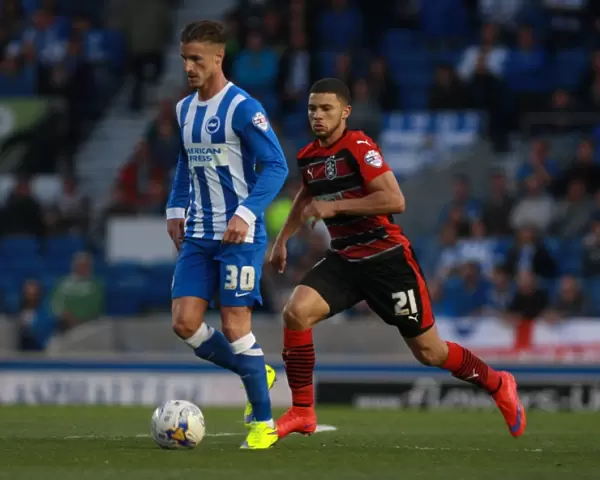 Joe Bennett in Action: Brighton and Hove Albion vs Huddersfield Town AFC, American Express Community Stadium, 14 April 2015