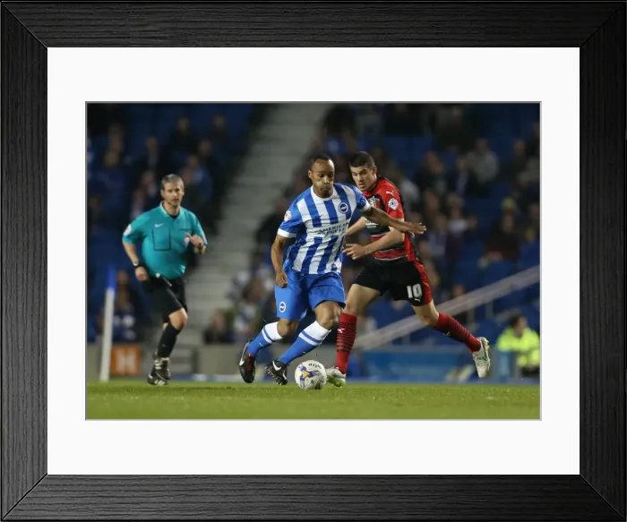 Framed Print : Brighton & Hove Albion's Chris O'Grady Faces Off Against Huddersfield Town in Sky Bet Championship Clash, American Express Community Stadium, 14th April 2015 Framed Print : Brighton & Hove Albion's Chris O'Grady Faces Off Against Huddersfield Town in Sky Bet Championship Clash, American Express Community Stadium, 14th April 2015