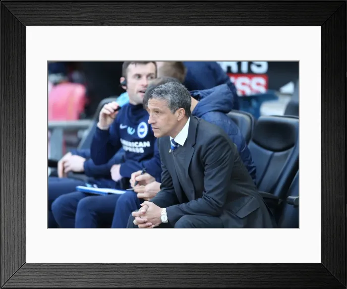 Framed Print : Chris Hughton Leads Brighton and Hove Albion in Championship Clash against Wigan Athletic (18APR15) Framed Print : Chris Hughton Leads Brighton and Hove Albion in Championship Clash against Wigan Athletic (18APR15)