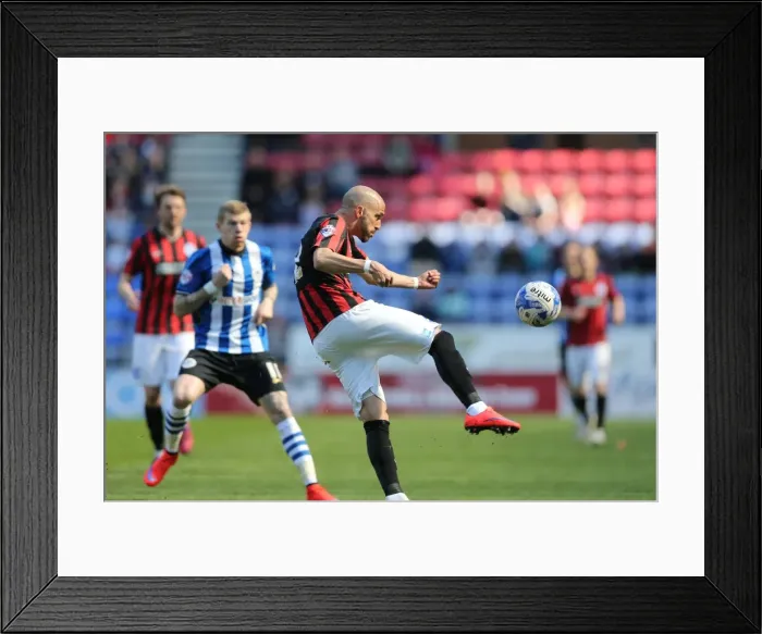 Framed Print : Bruno Saltor Defending for Brighton and Hove Albion against Wigan Athletic, Sky Bet Championship 2015