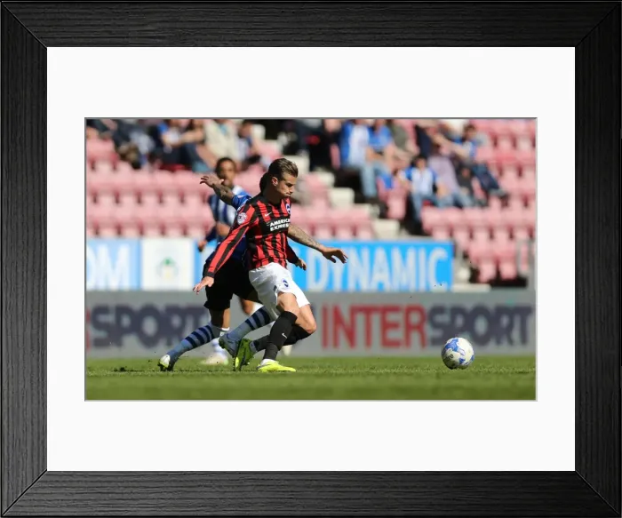 Framed Print : Joe Bennett in Action: Wigan Athletic vs. Brighton and Hove Albion, Sky Bet Championship 2015 Framed Print : Joe Bennett in Action: Wigan Athletic vs. Brighton and Hove Albion, Sky Bet Championship 2015