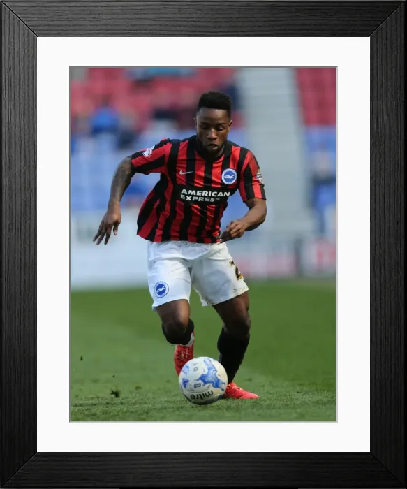 Framed Print : Kazenga LuaLua: In Action for Brighton against Wigan Athletic, Sky Bet Championship (18th April 2015) Framed Print : Kazenga LuaLua: In Action for Brighton against Wigan Athletic, Sky Bet Championship (18th April 2015)