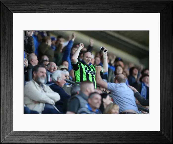 Framed Print : Brighton and Hove Albion Fans Passionate Support at Wigan Athletic Championship Match (18APR15) Framed Print : Brighton and Hove Albion Fans Passionate Support at Wigan Athletic Championship Match (18APR15)