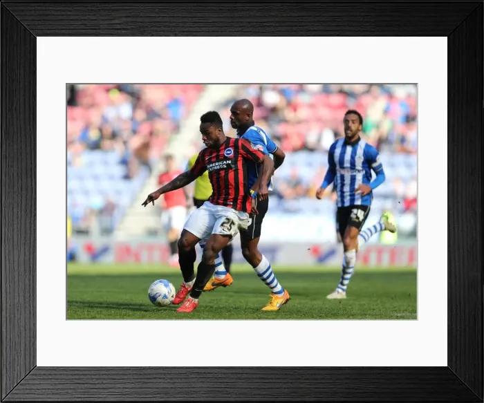 Framed Print : Kazenga LuaLua in Action: Wigan Athletic vs. Brighton & Hove Albion (18th April 2015) Framed Print : Kazenga LuaLua in Action: Wigan Athletic vs. Brighton & Hove Albion (18th April 2015)