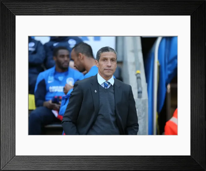 Framed Print : Chris Hughton Focuses Ahead of Wigan Athletic vs. Brighton and Hove Albion (18APR15) Framed Print : Chris Hughton Focuses Ahead of Wigan Athletic vs. Brighton and Hove Albion (18APR15)
