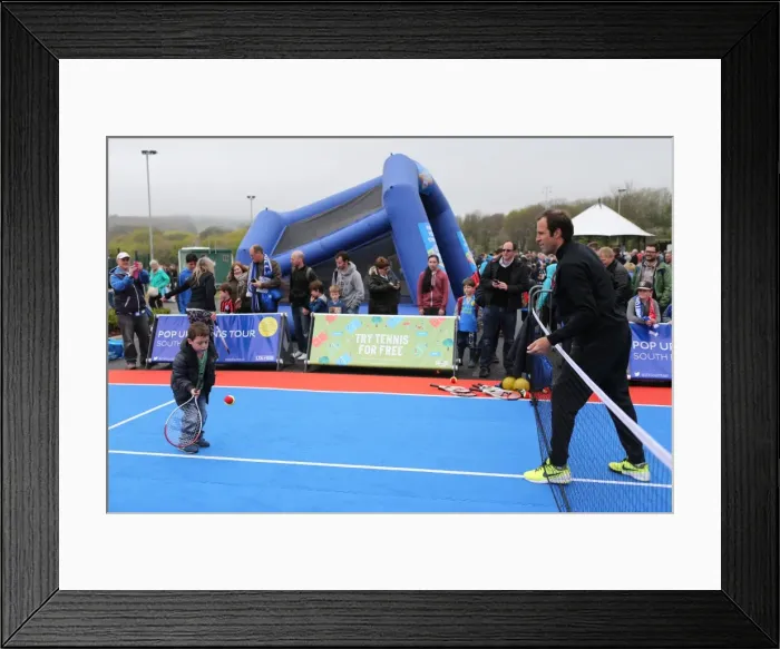 Framed Print : Greg Rusedski's Unexpected Visit: Brighton & Hove Albion vs. Watford Championship Match Interrupted by Tennis Star Framed Print : Greg Rusedski's Unexpected Visit: Brighton & Hove Albion vs. Watford Championship Match Interrupted by Tennis Star