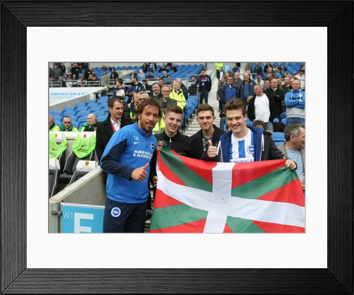 Framed Print : Brighton & Hove Albion: Inigo Calderon Amidst Sea of Fans vs. Watford, Sky Bet Championship 2015 (25APR15) Framed Print : Brighton & Hove Albion: Inigo Calderon Amidst Sea of Fans vs. Watford, Sky Bet Championship 2015 (25APR15)