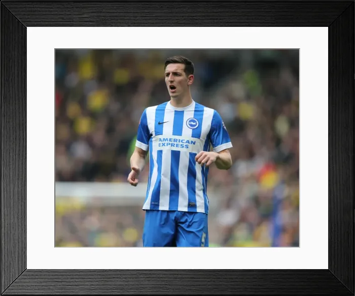Framed Print : Lewis Dunk in Action: Brighton & Hove Albion vs. Watford (25APR15)