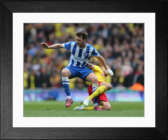 Framed Print : Dale Stephens in Action: Brighton & Hove Albion vs. Watford, Sky Bet Championship, 25 April 2015 Framed Print : Dale Stephens in Action: Brighton & Hove Albion vs. Watford, Sky Bet Championship, 25 April 2015