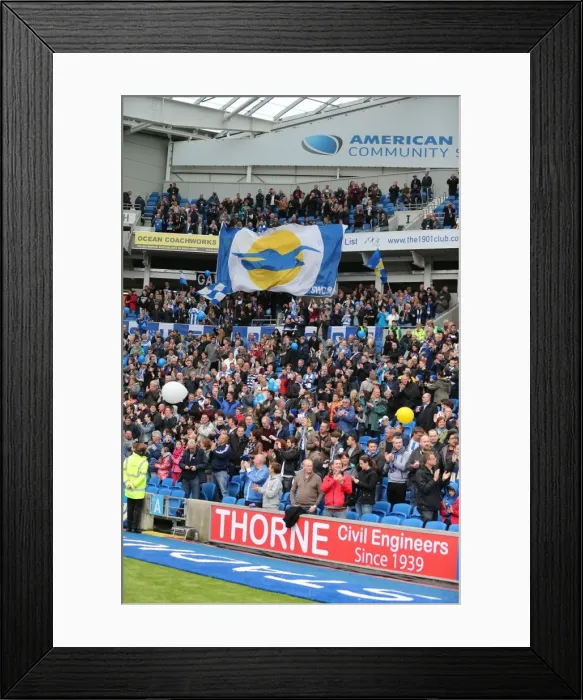Framed Print : Passionate Showdown: Brighton & Hove Albion vs. Watford (25APR15) Framed Print : Passionate Showdown: Brighton & Hove Albion vs. Watford (25APR15)