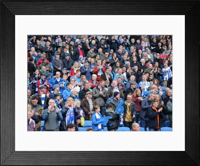 Framed Print : Passionate Clash: Brighton & Hove Albion vs. Watford Fans at the American Express Community Stadium (2015) Framed Print : Passionate Clash: Brighton & Hove Albion vs. Watford Fans at the American Express Community Stadium (2015)