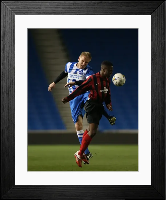 Framed Print : Brighton & Hove Albion: Play on the Pitch - 27 April 2015