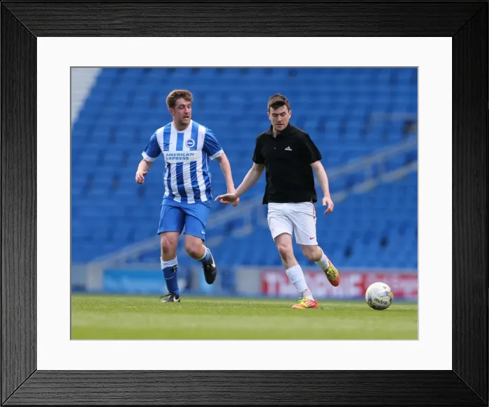 Framed Print : Brighton & Hove Albion: Play on the Pitch - American Express Community Stadium (April 28, 2015) Framed Print : Brighton & Hove Albion: Play on the Pitch - American Express Community Stadium (April 28, 2015)