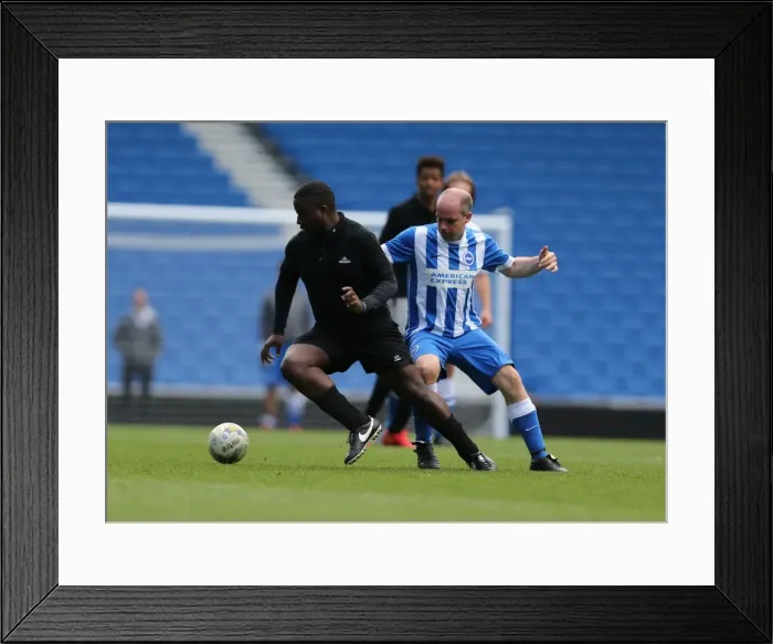Framed Print : Brighton & Hove Albion: Play on the Pitch - American Express Community Stadium (April 2015)