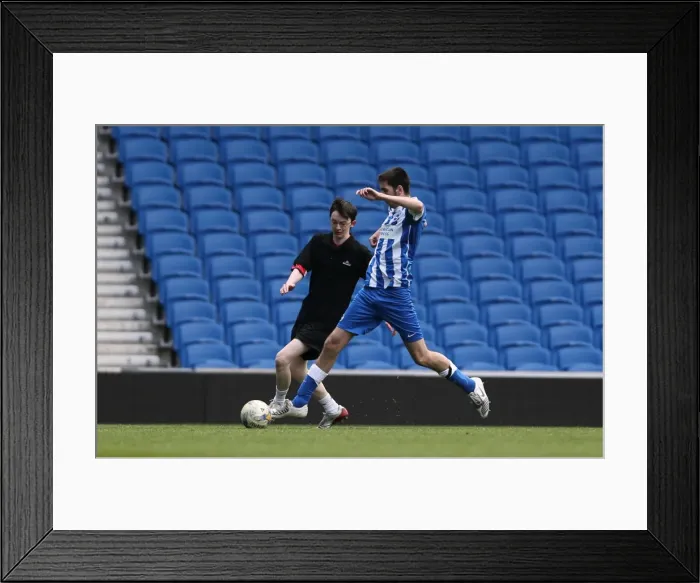 Framed Print : Brighton & Hove Albion: Play on the Pitch - A 2015 Match at American Express Community Stadium Framed Print : Brighton & Hove Albion: Play on the Pitch - A 2015 Match at American Express Community Stadium