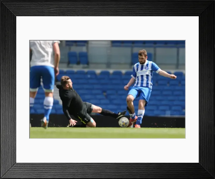 Framed Print : Play on the Pitch: Brighton & Hove Albion at American Express Community Stadium (April 28, 2015) Framed Print : Play on the Pitch: Brighton & Hove Albion at American Express Community Stadium (April 28, 2015)