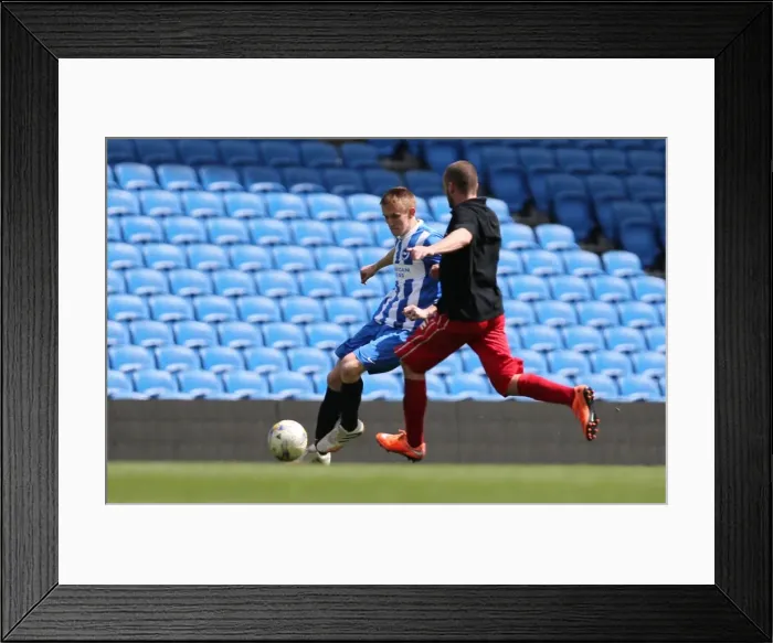 Framed Print : Brighton & Hove Albion: Play on the Pitch - American Express Community Stadium, 28 April 2015 Framed Print : Brighton & Hove Albion: Play on the Pitch - American Express Community Stadium, 28 April 2015