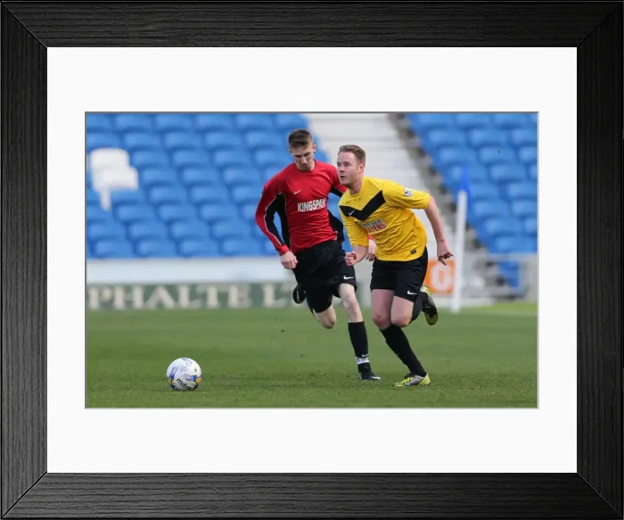 Framed Print : Brighton & Hove Albion: Play on the Pitch - American Express Community Stadium (April 2015)
