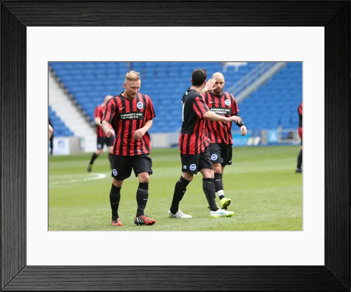 Framed Print : Brighton And Hove Albion Play on Pitch APR15: 05 Play on Pitch 29APR15 PM