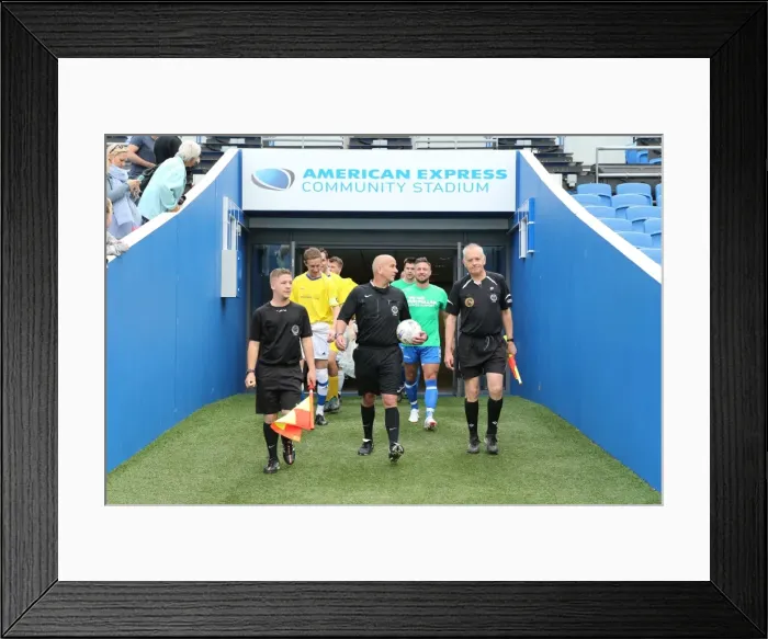 Framed Print : Brighton & Hove Albion: Play on the Pitch - American Express Community Stadium (30 April 2015) Framed Print : Brighton & Hove Albion: Play on the Pitch - American Express Community Stadium (30 April 2015)