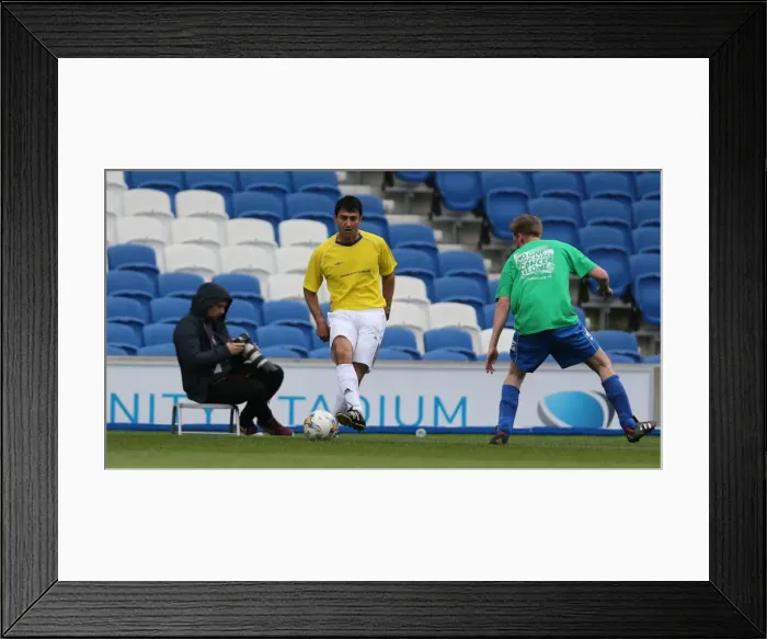 Framed Print : Brighton & Hove Albion: Play on the Pitch - American Express Community Stadium (30 April 2015) Framed Print : Brighton & Hove Albion: Play on the Pitch - American Express Community Stadium (30 April 2015)