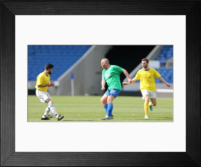 Framed Print : Brighton & Hove Albion: Play on the Pitch - American Express Community Stadium (30 April 2015)