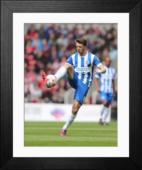 Framed Print : Dale Stephens: Intense Concentration during Middlesbrough vs. Brighton & Hove Albion Championship Clash (02MAY15)