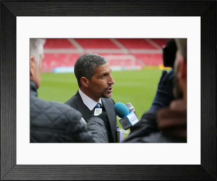 Framed Print : Chris Hughton's Post-Match Interview: Middlesbrough 0-Brighton and Hove Albion (May 2015) Framed Print : Chris Hughton's Post-Match Interview: Middlesbrough 0-Brighton and Hove Albion (May 2015)