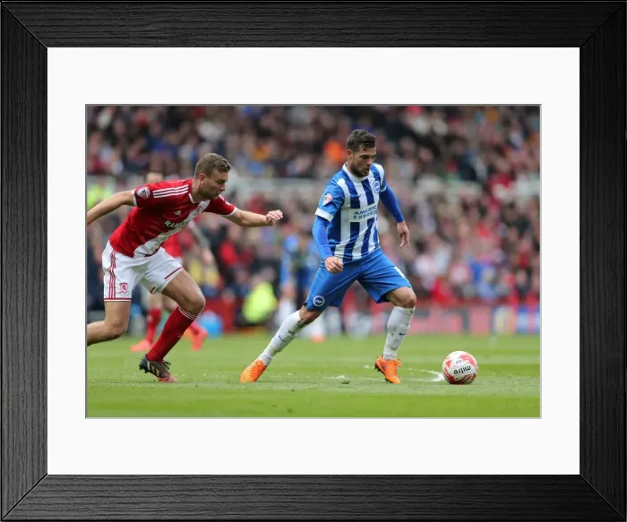 Framed Print : Brighton's Forster-Caskey Fights for Possession against Middlesbrough in Championship Clash (02MAY15) Framed Print : Brighton's Forster-Caskey Fights for Possession against Middlesbrough in Championship Clash (02MAY15)