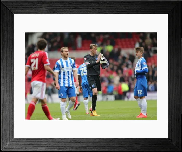 Framed Print : Christian Walton Appreciates Fan Support: Middlesbrough vs. Brighton & Hove Albion (2015) Framed Print : Christian Walton Appreciates Fan Support: Middlesbrough vs. Brighton & Hove Albion (2015)