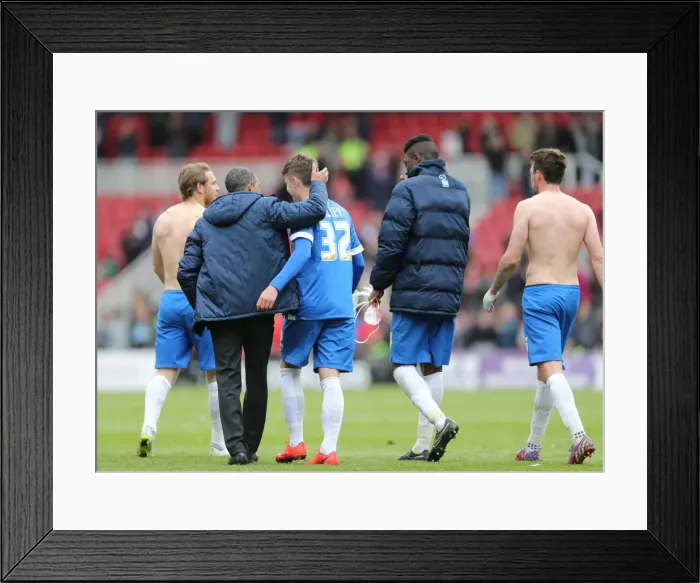 Framed Print : Chris Hughton Comforts James Tilley: Brighton Manager Offers Support During Middlesbrough Clash Framed Print : Chris Hughton Comforts James Tilley: Brighton Manager Offers Support During Middlesbrough Clash