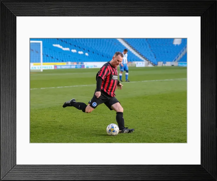 Framed Print : Brighton & Hove Albion: Play on the Pitch - American Express Community Stadium (30 April 2015) Framed Print : Brighton & Hove Albion: Play on the Pitch - American Express Community Stadium (30 April 2015)