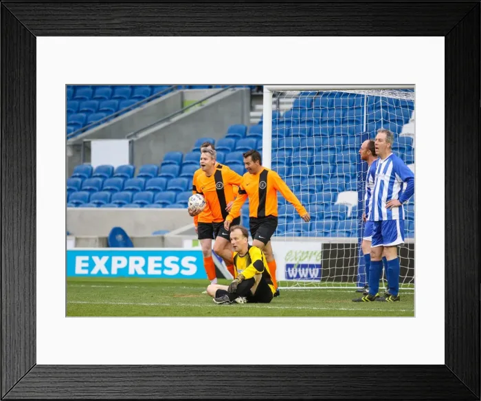 Framed Print : Brighton & Hove Albion: Community Stadium Play on the Pitch - 1st May 2015 (11:00am Kick-Off) Framed Print : Brighton & Hove Albion: Community Stadium Play on the Pitch - 1st May 2015 (11:00am Kick-Off)