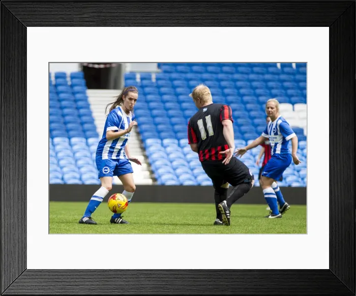 Framed Print : Brighton & Hove Albion: Staff Match on Pitch 2015 - 12 Team Event (25MAY15)