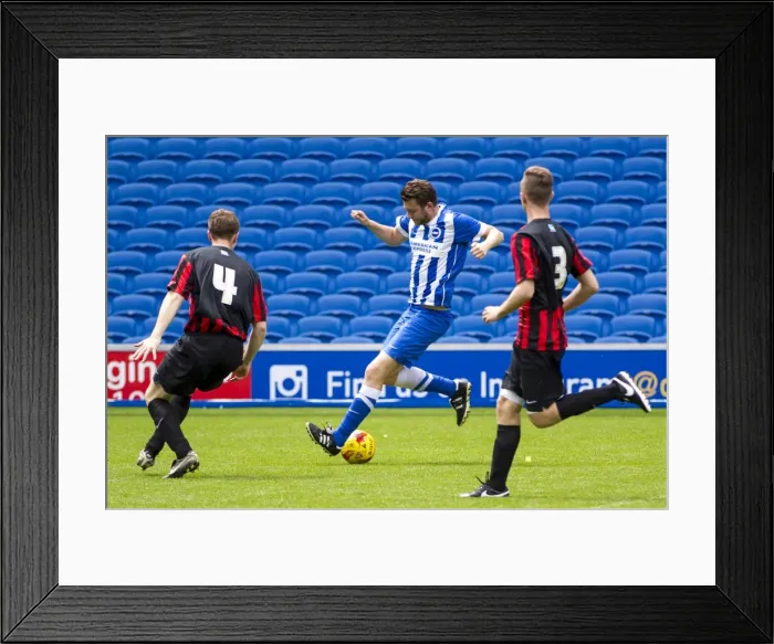 Framed Print : Brighton & Hove Albion: Staff Match, May 25, 2015 - A Unified Team on the Pitch