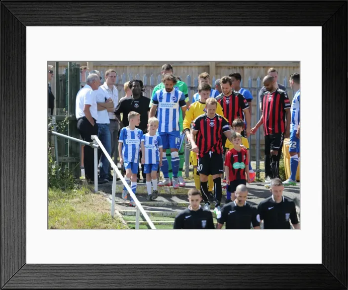Framed Print : Pre-Season Battle: Lewes vs. Brighton and Hove Albion at The Dripping Pan (18.07.2015) Framed Print : Pre-Season Battle: Lewes vs. Brighton and Hove Albion at The Dripping Pan (18.07.2015)