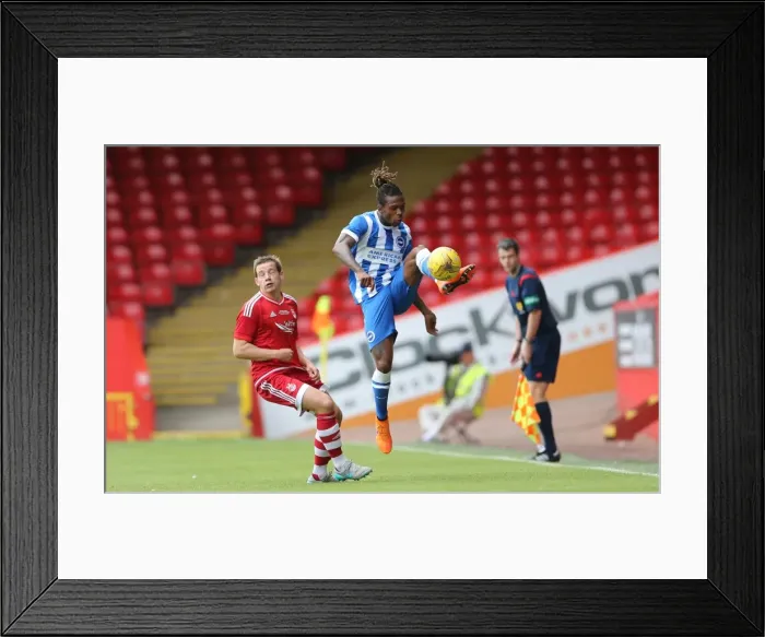 Framed Print : Brighton and Hove Albion vs Aberdeen: Pre-Season Battle at Pittodrie, July 2015 Framed Print : Brighton and Hove Albion vs Aberdeen: Pre-Season Battle at Pittodrie, July 2015