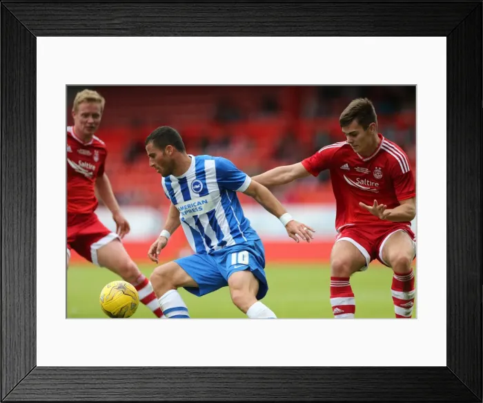Framed Print : Brighton and Hove Albion vs Aberdeen: Pre-Season Battle at Pittodrie, July 2015 Framed Print : Brighton and Hove Albion vs Aberdeen: Pre-Season Battle at Pittodrie, July 2015