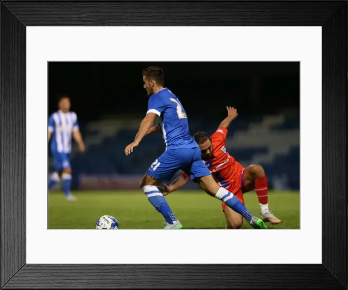 Framed Print : Brighton and Hove Albion Face Off Against Gillingham in Pre-Season Friendly at Priestfield Stadium (29 / 07 / 2015)