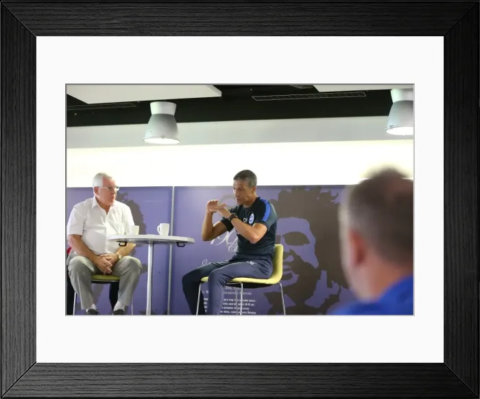 Framed Print : Young Seagulls Open Training Session with Alan Mullery and Chris Hughton (31st July 2015) Framed Print : Young Seagulls Open Training Session with Alan Mullery and Chris Hughton (31st July 2015)