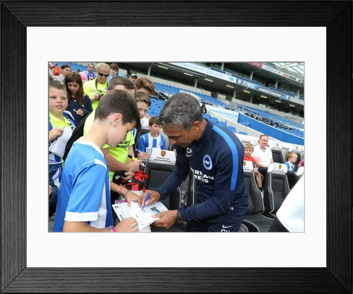 Framed Print : Young Seagulls Open Training Session: Albion Players Connect with Fans (31st July 2015)