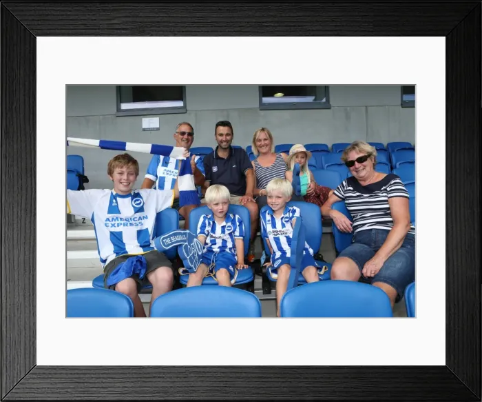 Framed Print : Brighton and Hove Albion Fans in Action during Sevilla FC Pre-season Friendly, 2015 Framed Print : Brighton and Hove Albion Fans in Action during Sevilla FC Pre-season Friendly, 2015
