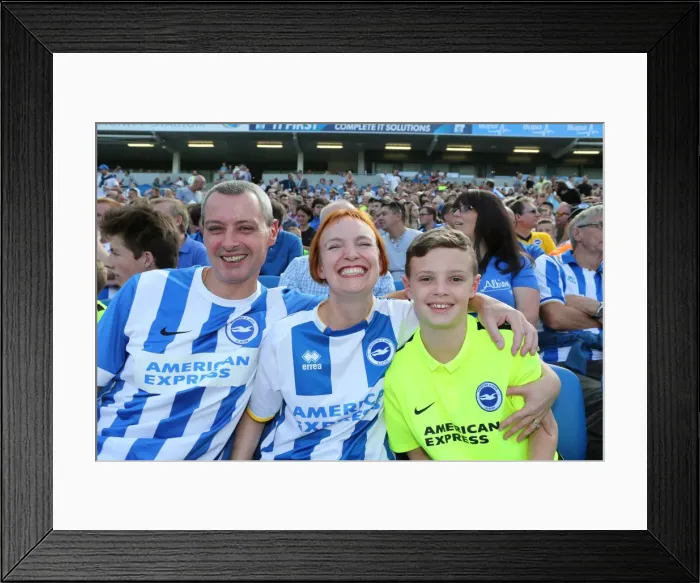 Framed Print : Passionate Albion Fans: Brighton & Hove vs Sevilla FC at American Express Community Stadium (2015) Framed Print : Passionate Albion Fans: Brighton & Hove vs Sevilla FC at American Express Community Stadium (2015)