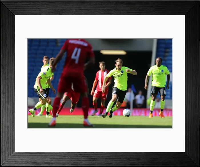 Framed Print : Dale Stephens in Action: Brighton & Hove Albion vs Sevilla FC (02.08.2015) Framed Print : Dale Stephens in Action: Brighton & Hove Albion vs Sevilla FC (02.08.2015)